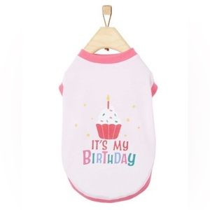 Frisco It’s My Birthday Pet T-Shirt, Pink